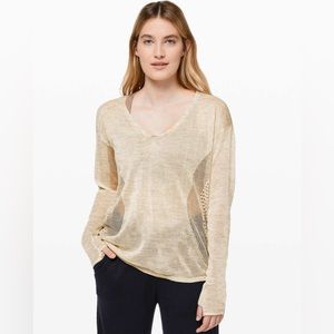 Lululemon Heathered Muslin Still Movement Sweater *Linen